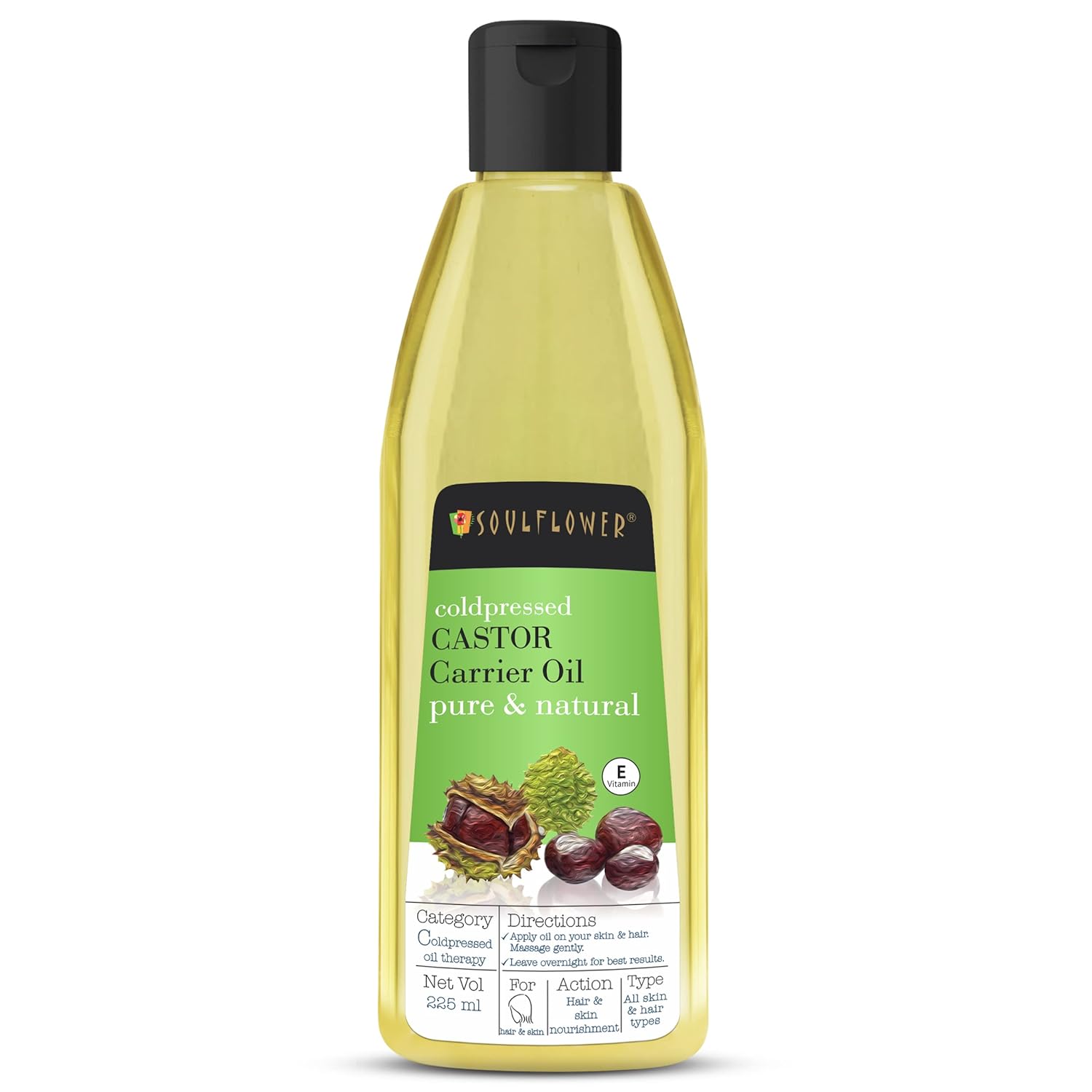 Buy Soulflower Coldpressed Castor Carrier Oil Pure & Natural from DrMediCart, Ship from India to USA