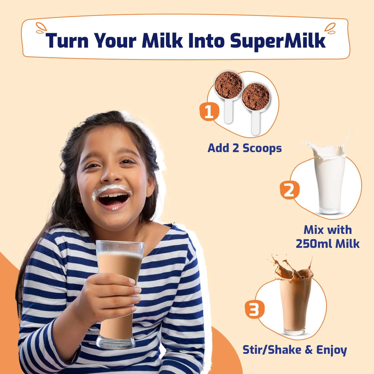 Gritzo Supermilk Weight+ for Boy/Girl 7 to 12 years (Double Chocolate)