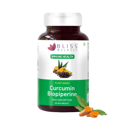 Bliss Welness Curcumin Biopiperine Tablets