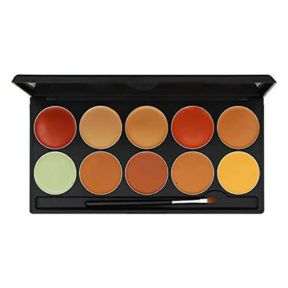 Fashion Colour Studio Finish HD Foundation Palette- 10 HD Cream Makeup Shades