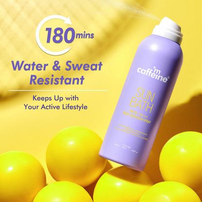 mCaffeine Sun Bath SPF 80+ PA ++++ Body Sunscreen Spray