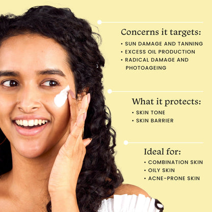 Foxtale Niacinamide Mattifying Sunscreen SPF 70+ PA++++ - Prevents Tanning, UVA/UVB Protection
