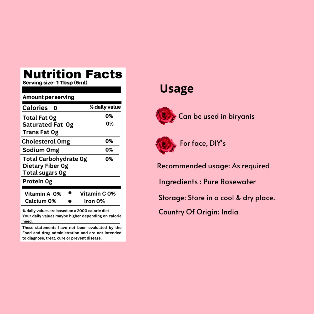 Nxtgen Ayurveda Rose Water Premium (Food Grade)