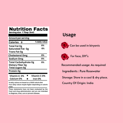 Nxtgen Ayurveda Rose Water Premium (Food Grade)