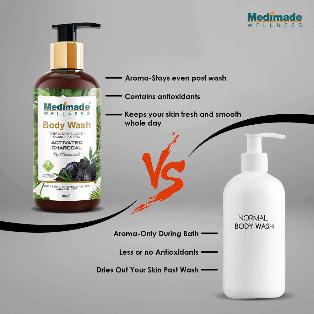 Medimade Wellness Activated Charcoal Body Wash - DrMediCart