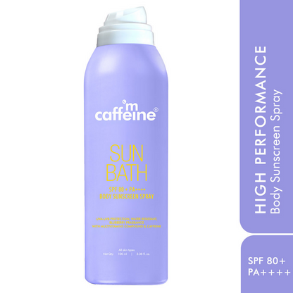 mCaffeine Sun Bath SPF 80+ PA ++++ Body Sunscreen Spray