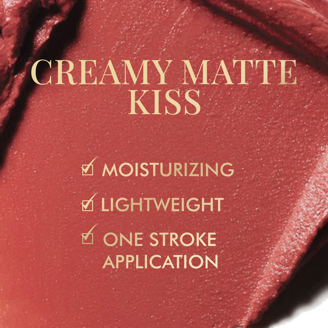 mCaffeine Shades Creamy Matte Kiss Bullet Lipstick Moisturizing Lightweight - Pink Champagne