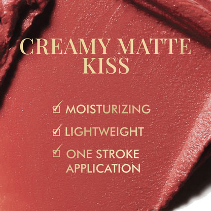 mCaffeine Shades Creamy Matte Kiss Bullet Lipstick Moisturizing Lightweight - Pink Champagne