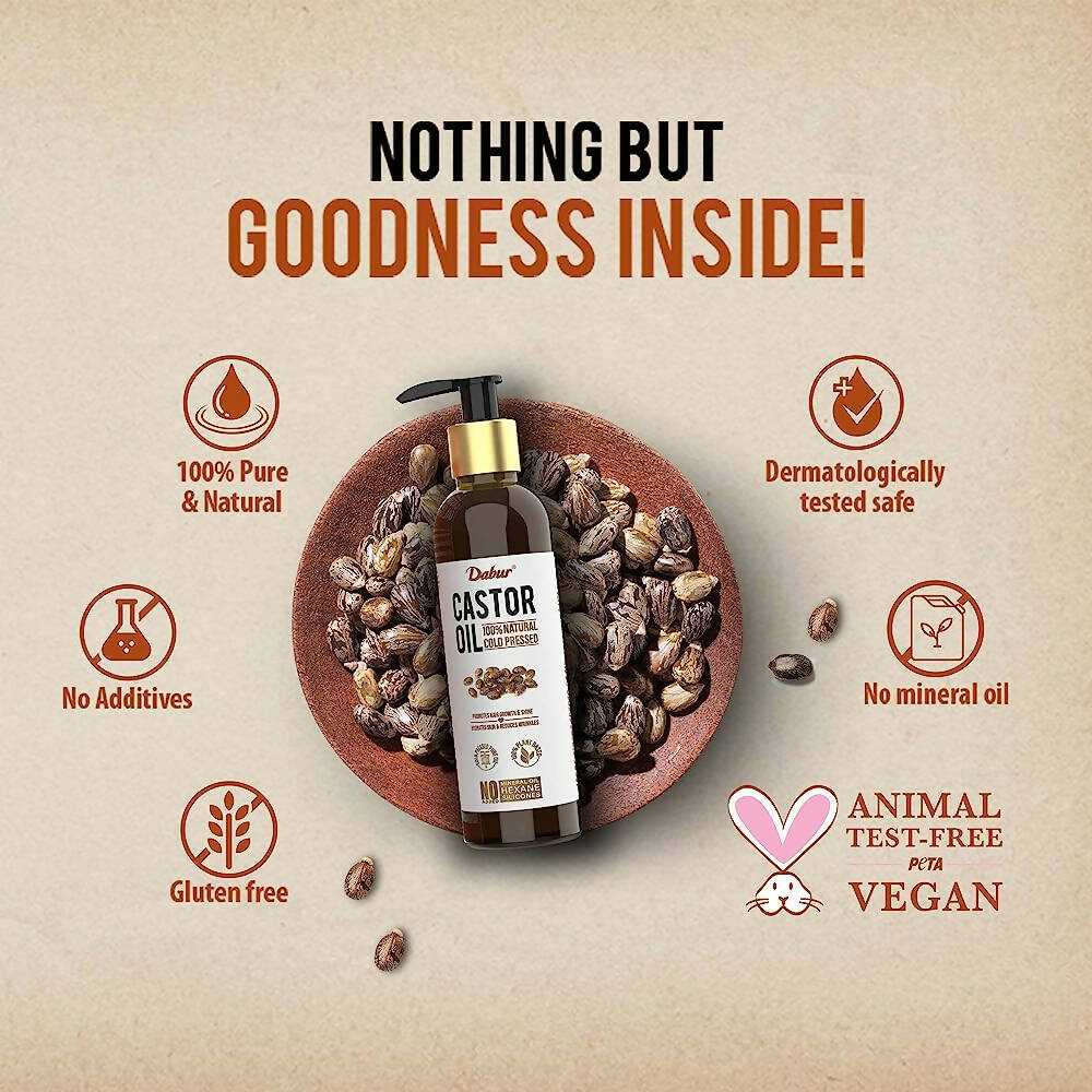 Dabur Castor Oil Genuine Natural Cold Pressed