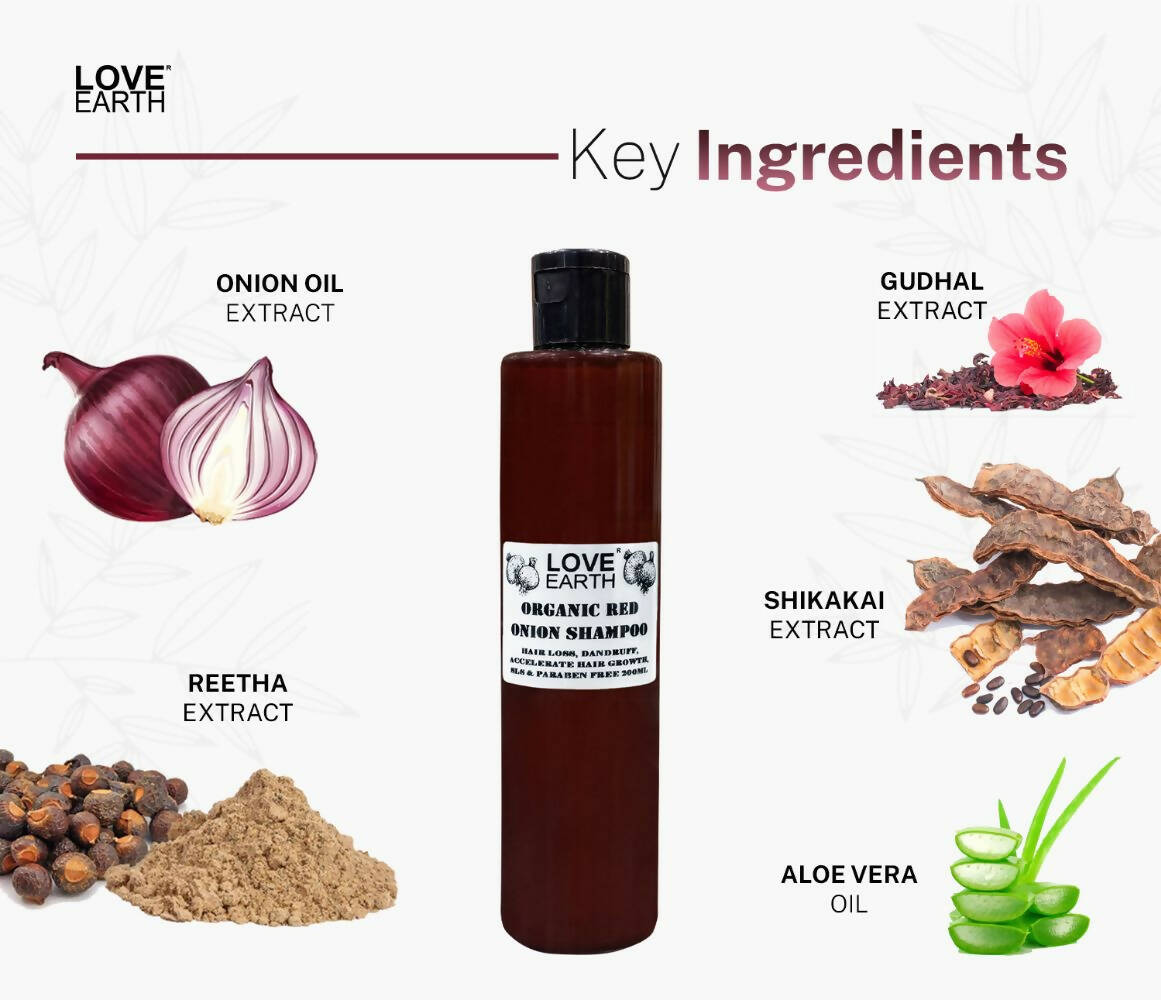 Love Earth Organic Red Onion Shampoo