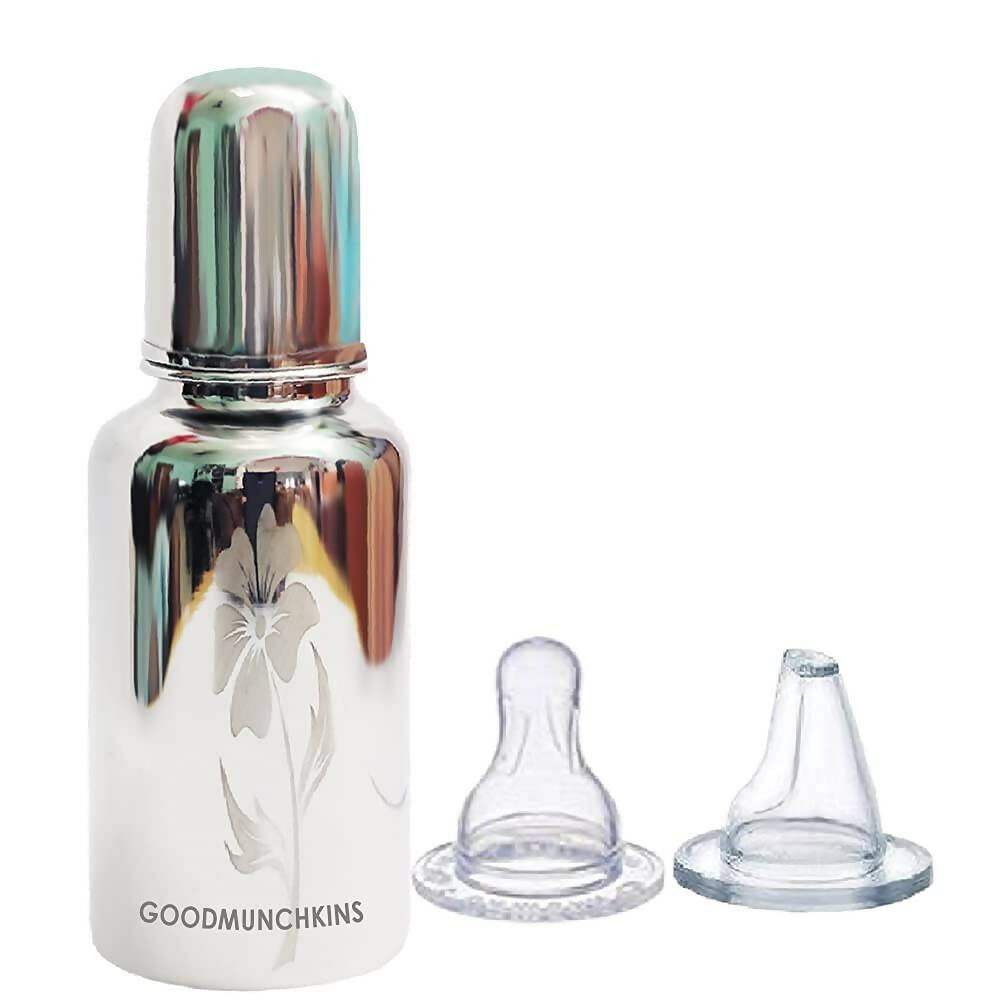 Buy Goodmunchkins Stainless Steel Feeding Bottle Joint Less 304 Grade No Joints BPA Free for New Born Baby/Toddlers/Infants-200ml from DrMediCart, Ship from India to USA