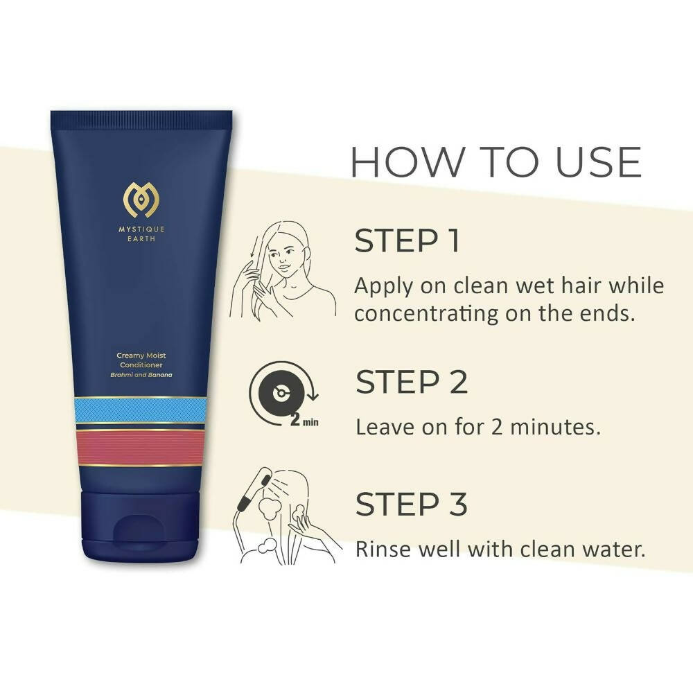 Mystique Earth Creamy Moist Conditioner With Richness Of Brahmi & Banana - DrMediCart