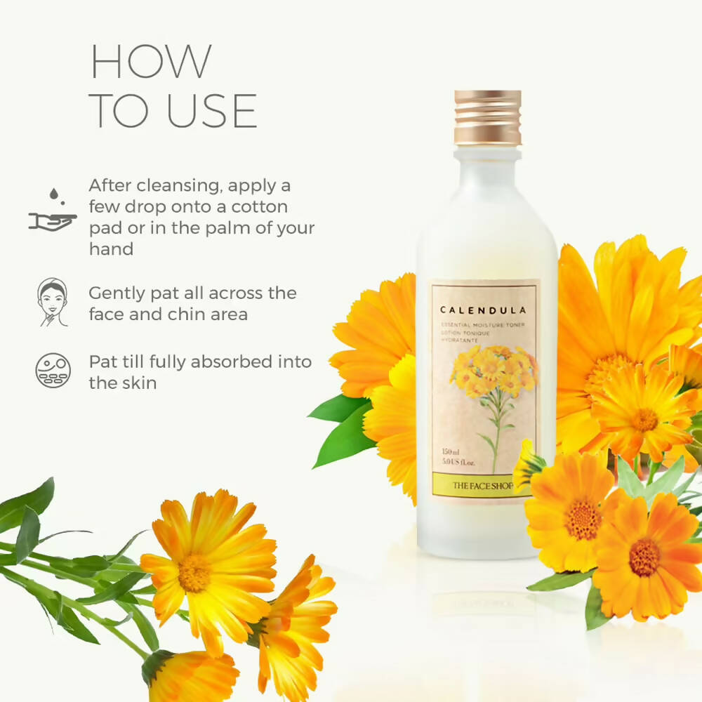 The Face Shop Calendula Essential Moisture Toner - Korean Skincare