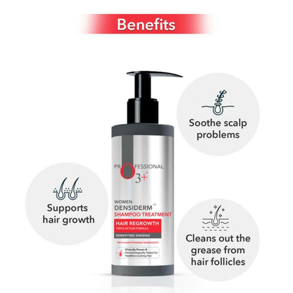 Professional O3+ Women Densiderm Anti Hair Loss Shampoo For Dense Hair & Regrowth