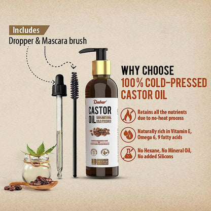 Dabur Castor Oil Genuine Natural Cold Pressed