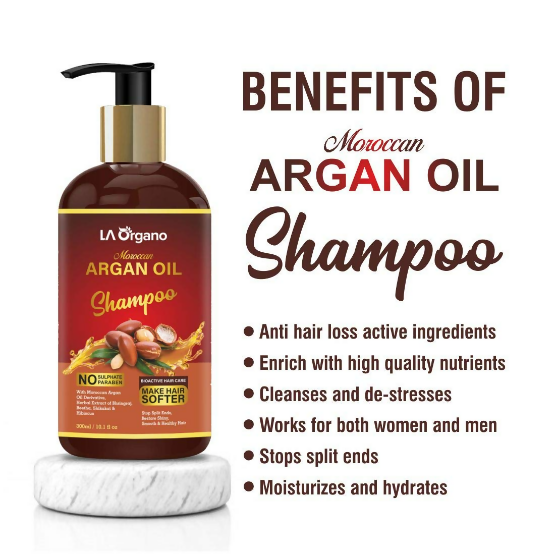 LA Organo Moroccan Argan Hair Shampoo - DrMediCart