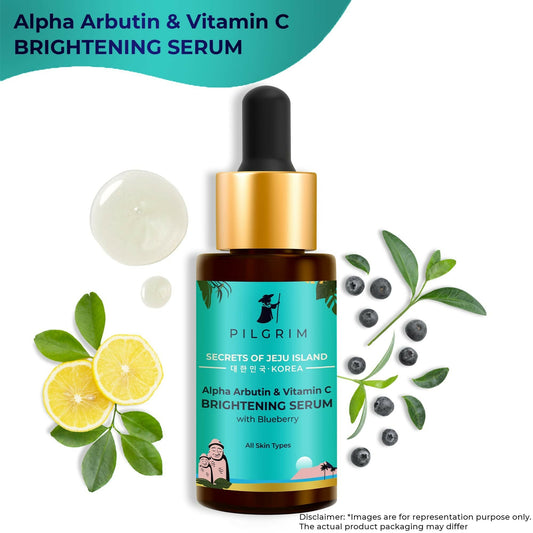Buy Pilgrim 2% Alpha Arbutin & 3% Vitamin C Brightening Face Serum For Glowing Skin - Korean Skin Care from DrMediCart, Ship from India to USA