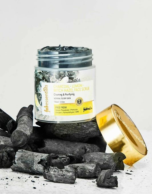 Buy Fabessentials Charcoal Lemon Witch Hazel Face Scrub from DrMediCart, Ship from India to USA