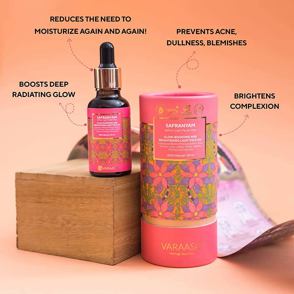 Varaasa Safranyam Saffron-Light Facial-Halo - Face Oil - DrMediCart
