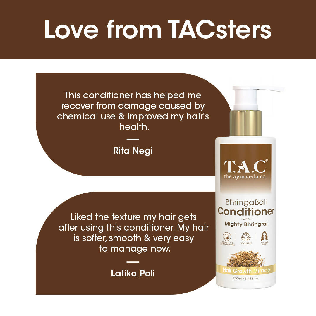 TAC - The Ayurveda Co. Bhringabali Hair Conditioner for Dry & Frizzy Hair with Amla & Bhringraj