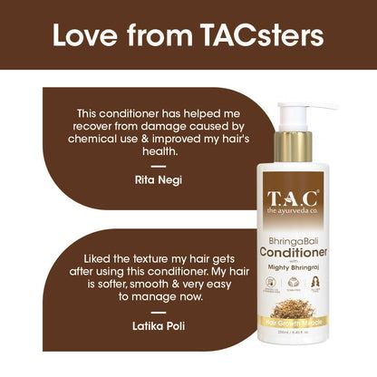 TAC - The Ayurveda Co. Bhringabali Hair Conditioner for Dry & Frizzy Hair with Amla & Bhringraj
