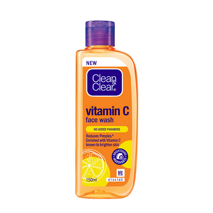 Clean & Clear Vitamin C Face Wash - Gentle Brightening & Hydrating Cleanser Reduces