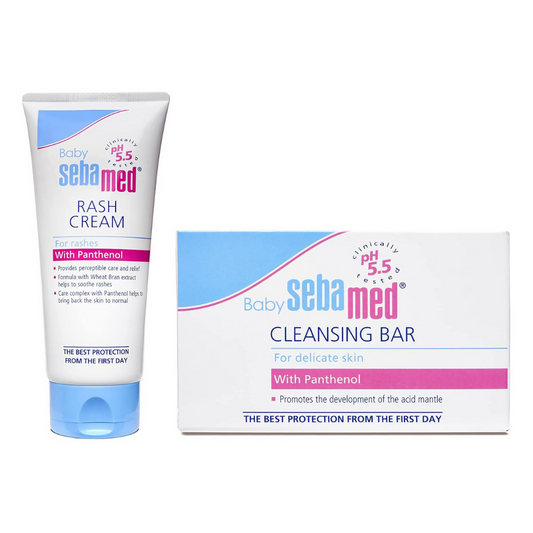 Sebamed Baby Rash Cream 100ml & Baby Cleansing Bar 100gm Combo