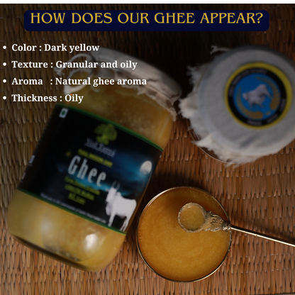 Tatsat Full Moon Day Ghee From Forest Gazing Amruth Mahal A2 Cows | Indian Hallikar Cow Ghee, Pure A2 Ghee, Natural & Healthy, Non-GMO