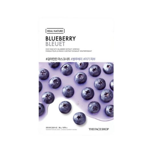 The Face Shop Real Nature Blueberry Face Mask - Korean Skincare