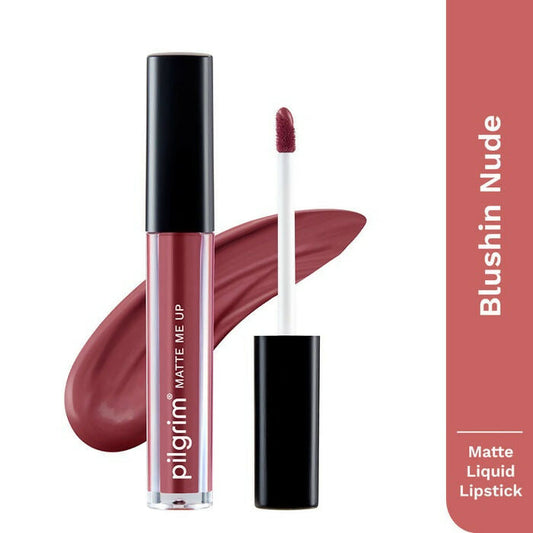 Buy Pilgrim Matte Me Up Liquid Lipstick Blushin' Nude from DrMediCart, Ship from India to USA