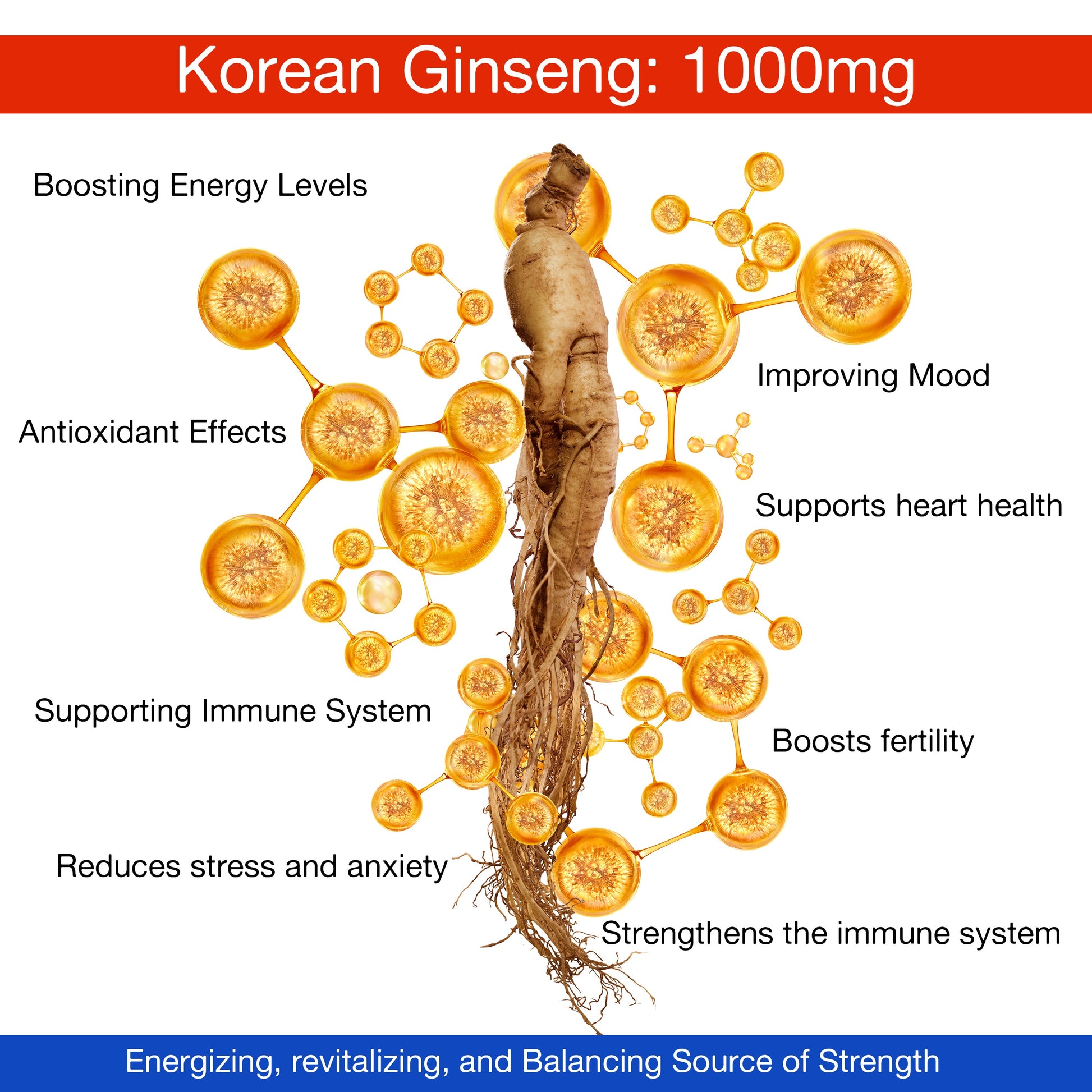 Health Veda Organics Plant Based Korean Red Ginseng Capsules