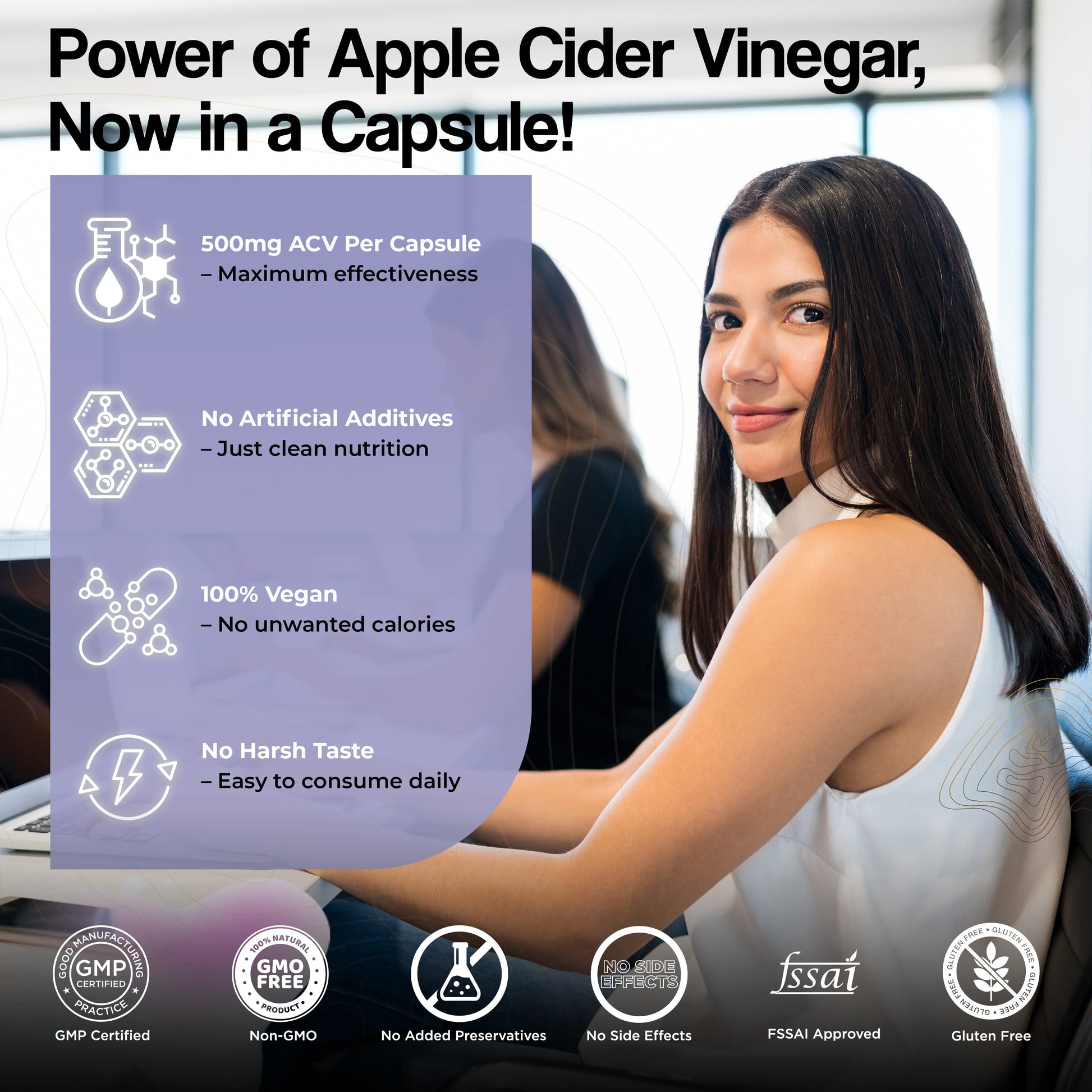 Health Veda Organics Apple Cider Vinegar Supplements Capsules
