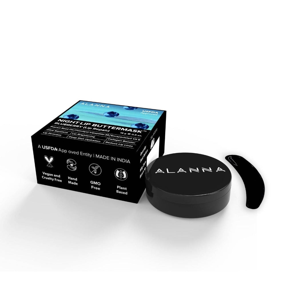 Alanna Night Lip Buttermask Blueberry - Lip Repair Benefits