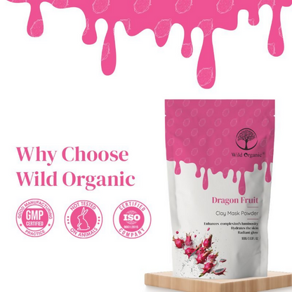 Wild Organic Dragon Fruit Clay Mask Powder