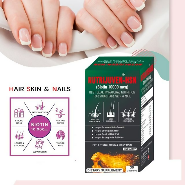 Nutrijuven - Hsn - Biotin 10000 Mcg Capsules