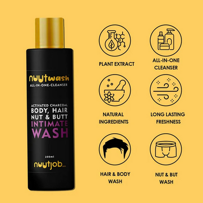 Nuut Guard Nuutwash All-in-One Cleanser For Men Intimate Nut-Butt-Body & Hair Wash