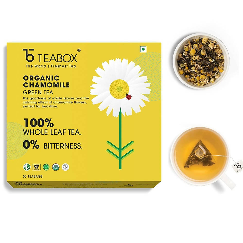 Teabox Organic Chamomile Green Tea Bags - Drmedicart