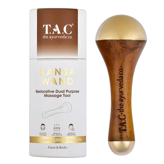 TAC - The Ayurveda Co. Kansa Wand Dual Purpose Massager Tool for Face & Body - DrMediCart