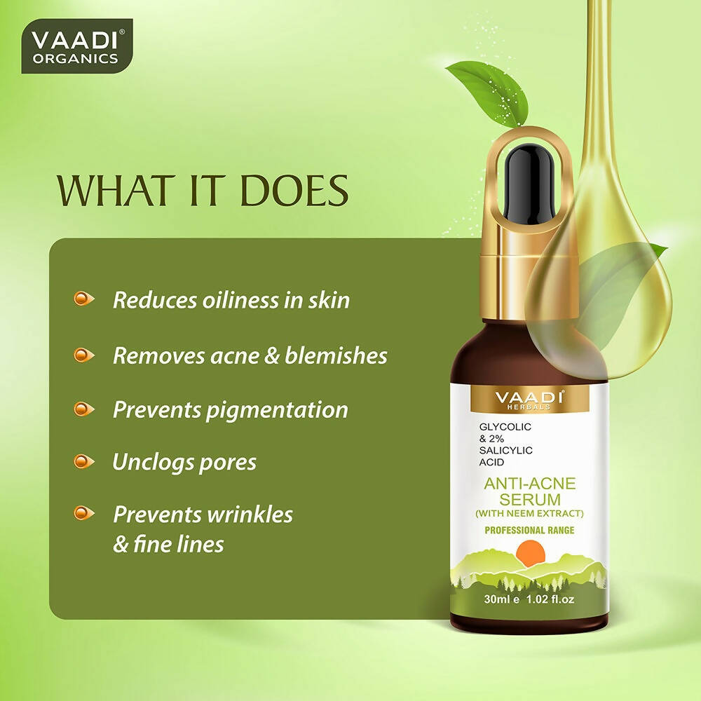 Vaadi Herbals Anti-Acne Serum With Glycolic & 2% Salicylic Acid - Drmedicart