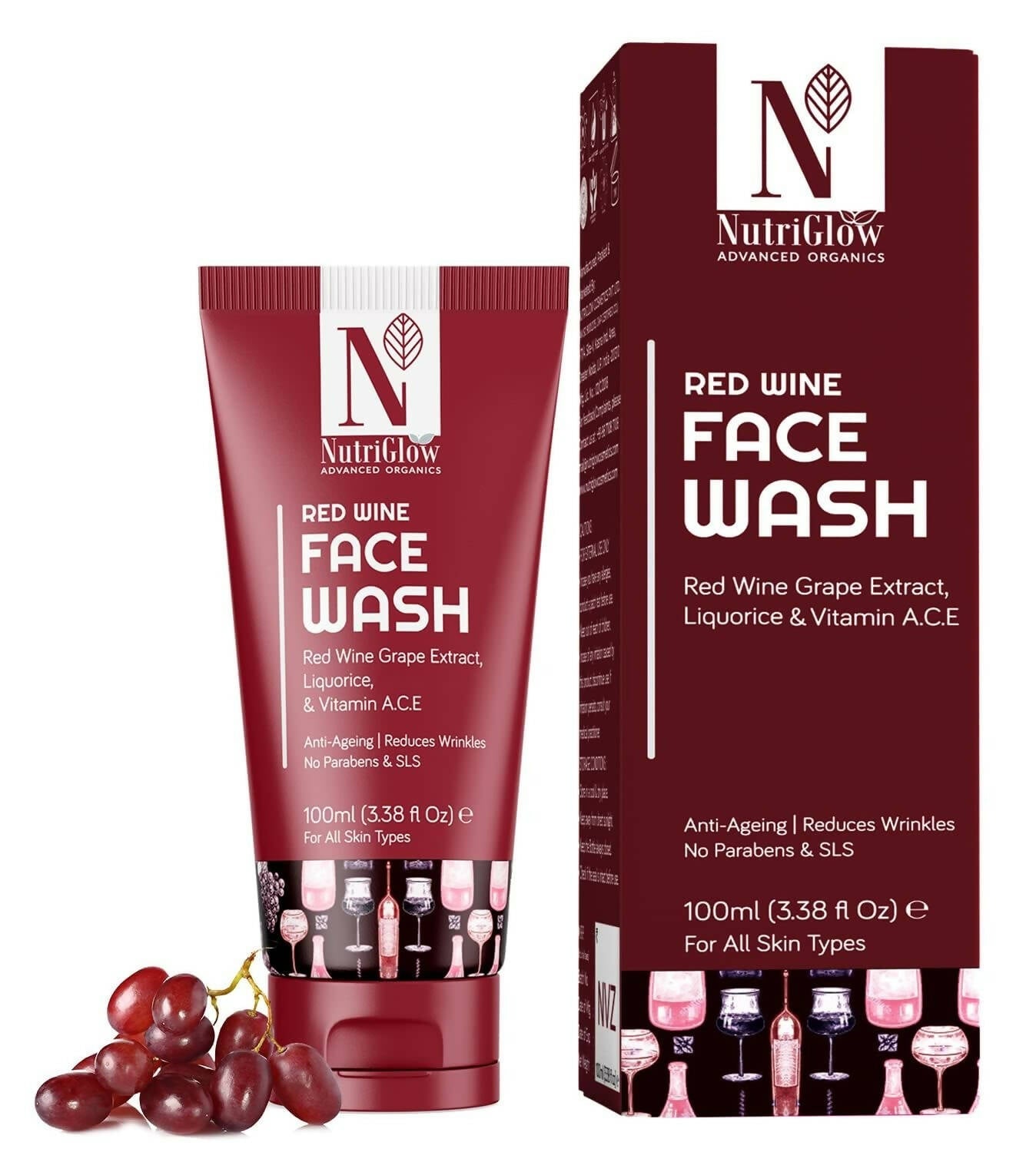 NutriGlow Advanced Organics Red Wine Face Wash