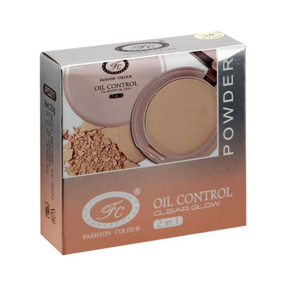 Fashion Colour Oil Control Clear Glow 2 in 1 Powder-Shade 02