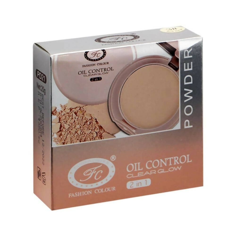 Fashion Colour Oil Control Clear Glow 2 in 1 Powder-Shade 03