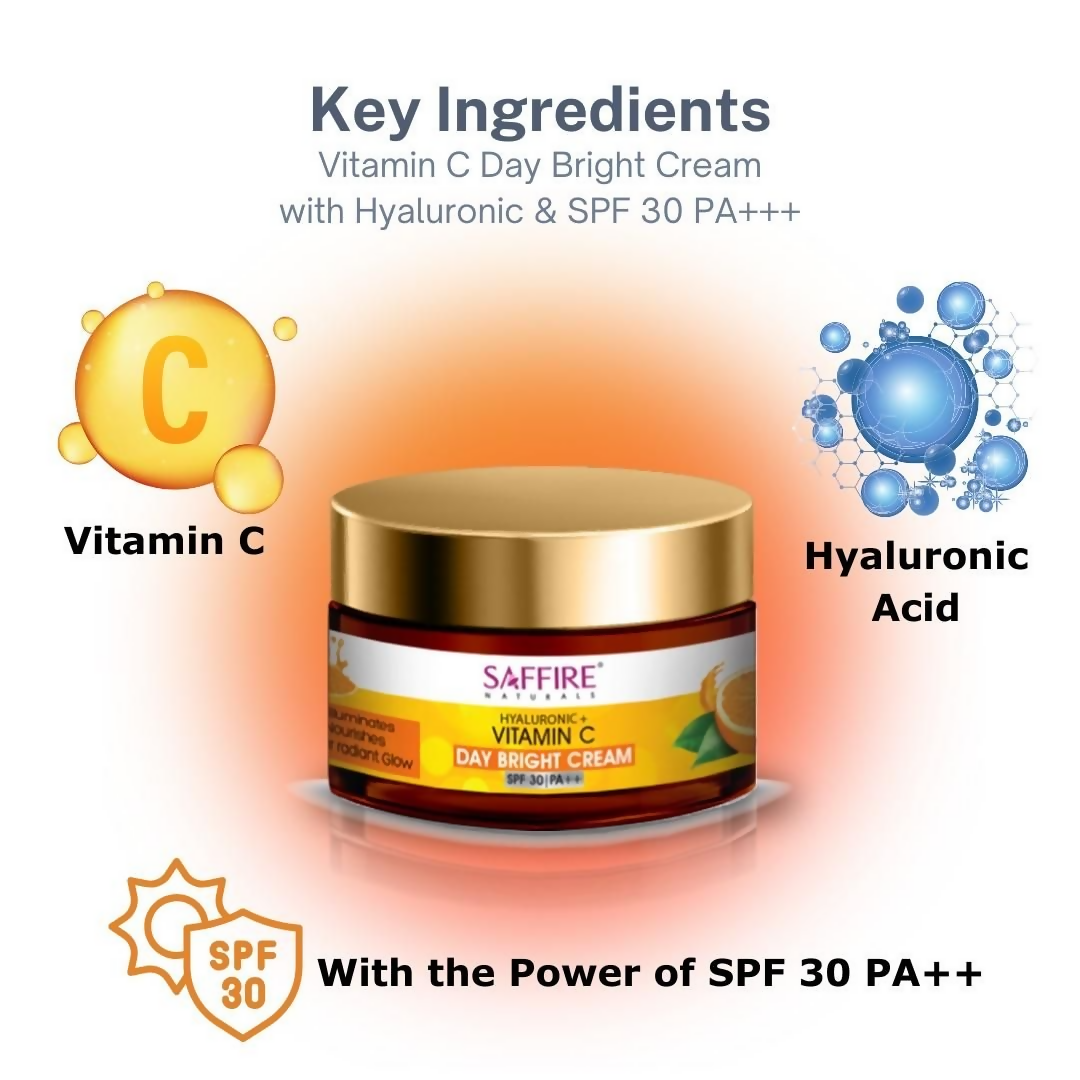 Saffire Naturals Hyaluronic + Vitamin C Day Bright Cream