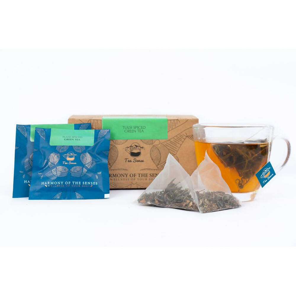 Tea Sense Tulsi Spiced Green Tea Bags Box - Drmedicart