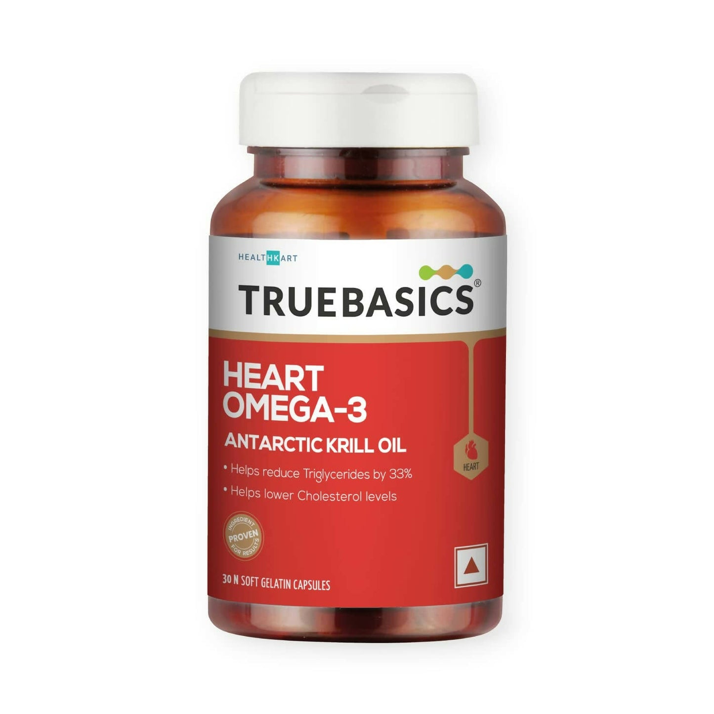 TrueBasics Heart Omega 3 Antarctic Krill Oil Capsules