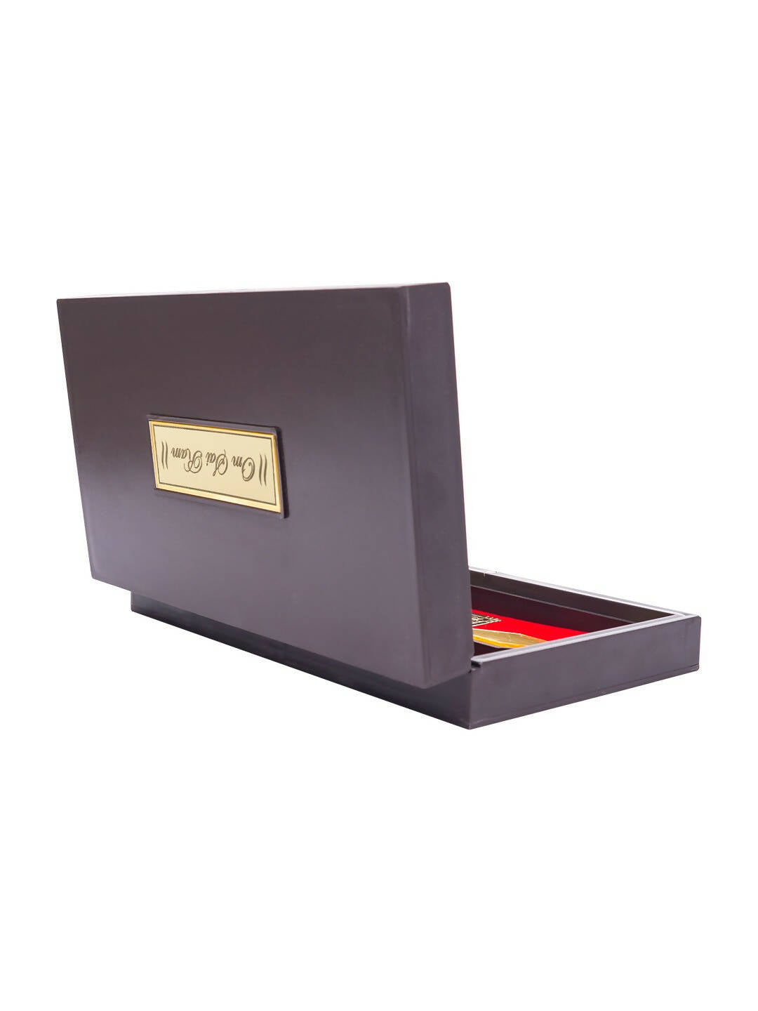 Golden Peacock Brown & Blue 24 CT Gold Foil Wooden Sri Sai Baba Pooja Box