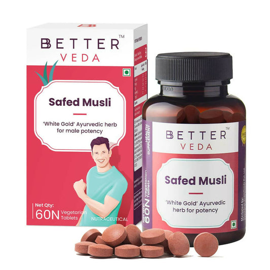 Buy BBETTER Veda Safed Musli Powder Tablets from DrMediCart, Ship from India to USA