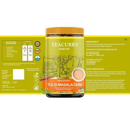 Teacurry Tulsi Masala Chai Powder - Drmedicart