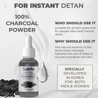 Sanfe Instant Detan Charcoal Facial Serum