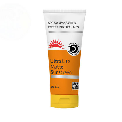 Dermistry Ultra Lite Matte Water Based Sunscreen for Oily Skin SPF 50 UVA UVB PA+++ Protection
